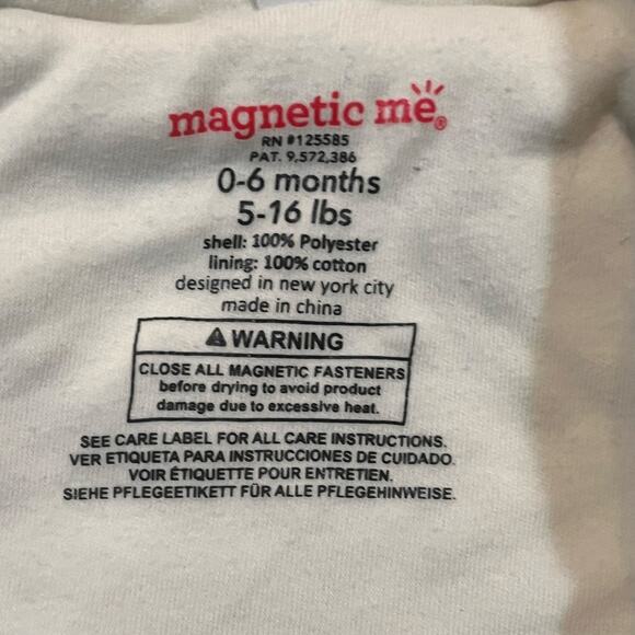 Magnetic Me Baby Fleece Hoodie Jacket Cream 0-6M Soft Cozy Magnetic - Picture 5 of 9